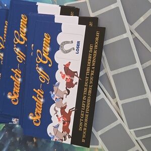 Kentucky Derby Game Scratch Off 50 Cards 8 Winners Party Favor May 2nd Derby Day